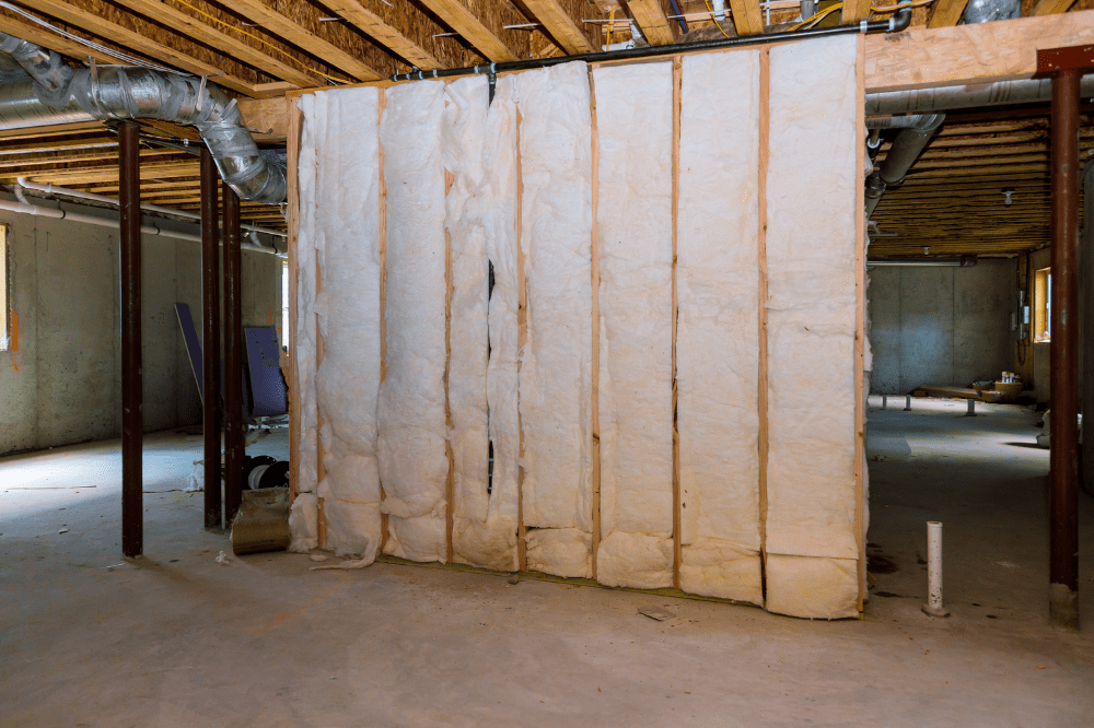 Homeowner insulates pipes in a Toronto garage to prevent frozen plumbing