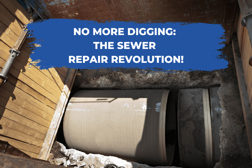 A modern trenchless sewer repair process in action
