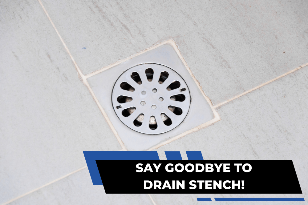 Clean shower drain illustrating the absence of foul smells