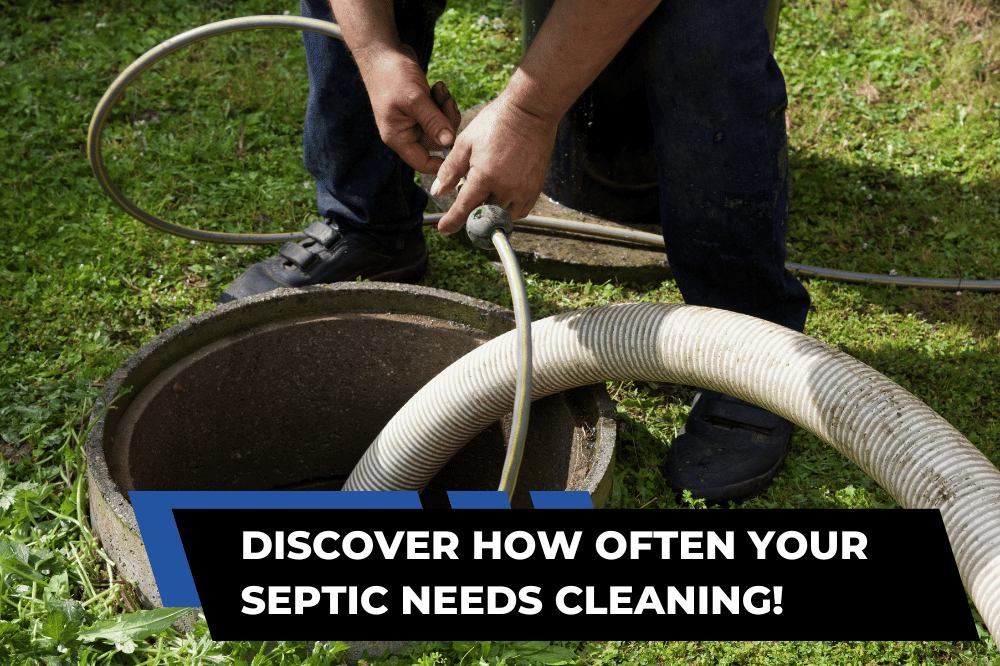 Septic tank being pumped out during scheduled maintenance