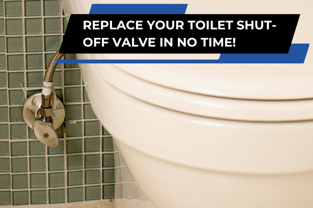 Picture of a toilet shut-off valve next to toilet