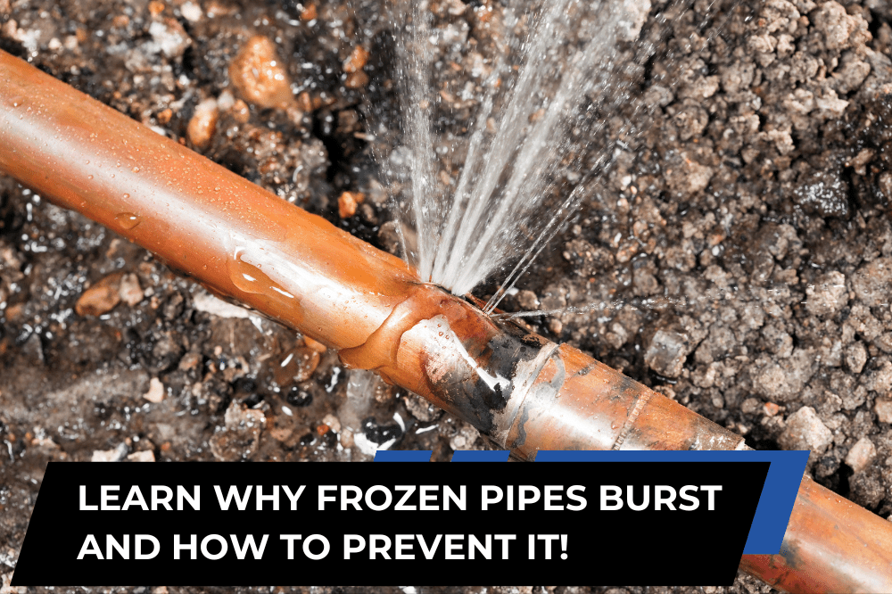 Close-up of frozen water pipes covered in ice, highlighting the risk of pipe bursts in freezing temperatures.