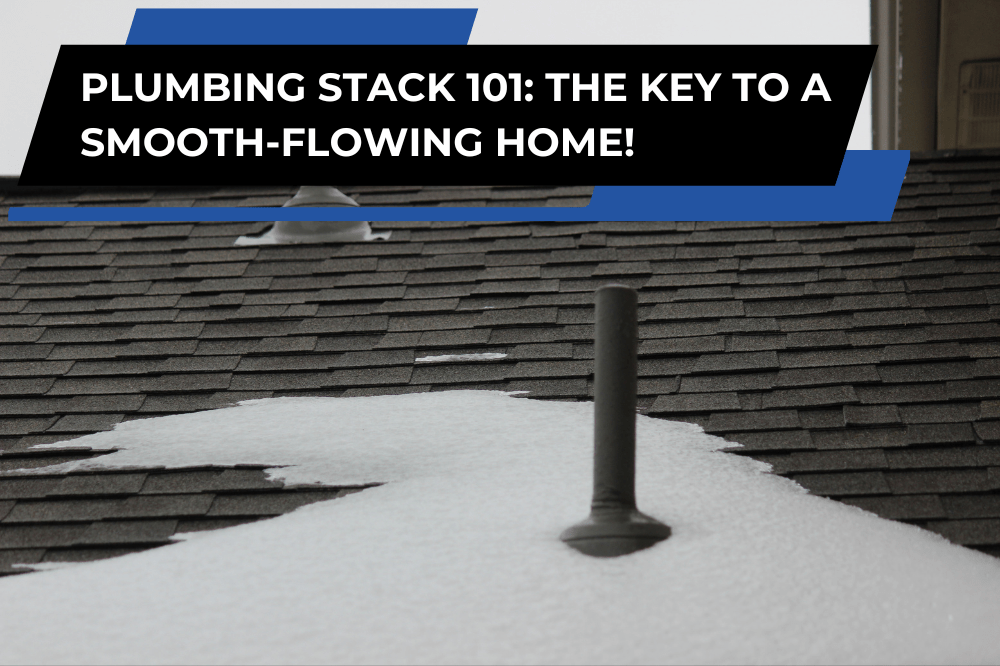 A plumbing stack vent protruding from a snow-covered roof, essential for proper home drainage and ventilation.